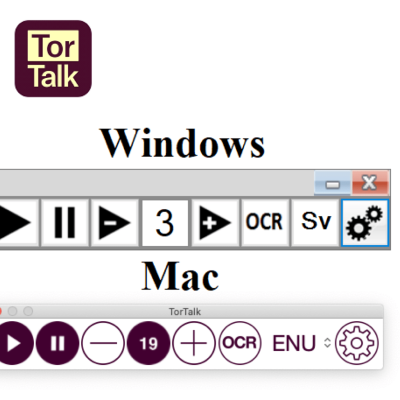 TorTalk windows and mac panel.